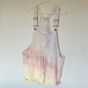 VENUS Pastel Tie-Dye Overall Shorts